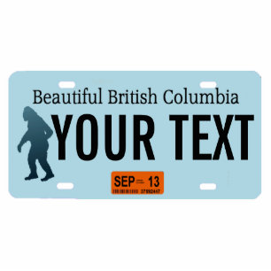British Columbia Sasquatch License Plate Photo Sculpture Magnet