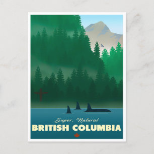 British Columbia vintage travel postcard