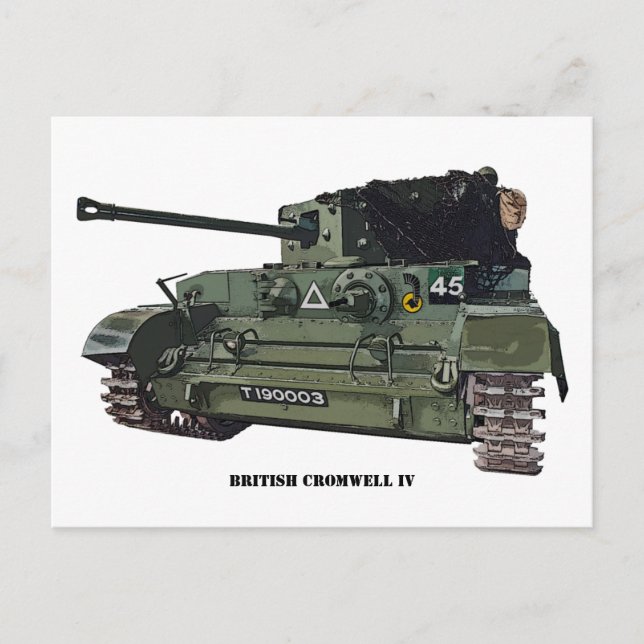 British Cromwell IV Tank Postcard (Front)