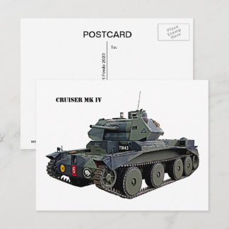 British Cruiser Mk IV Tank Postcard