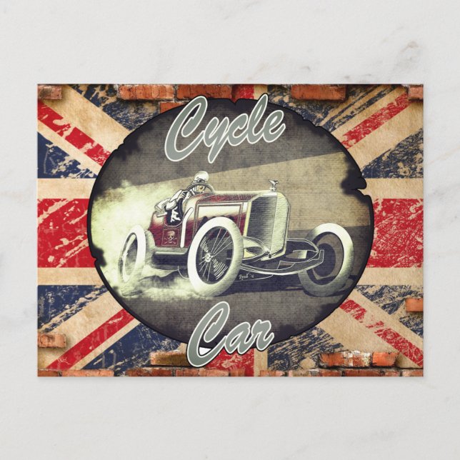 British cycle car lovers postcard (Front)