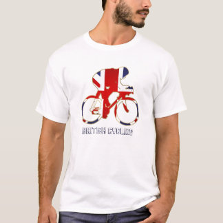 British Cycling Velo Bicycle British Flag Cycle T-Shirt