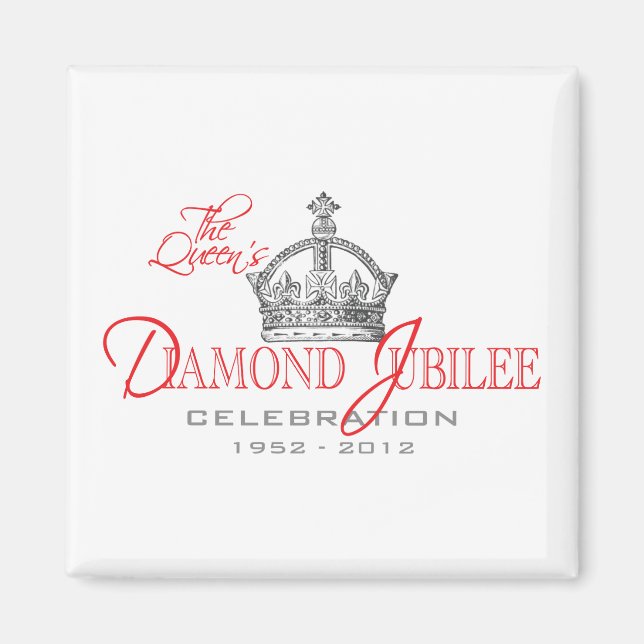 British Diamond Jubilee - Royal Souvenir Magnet (Front)