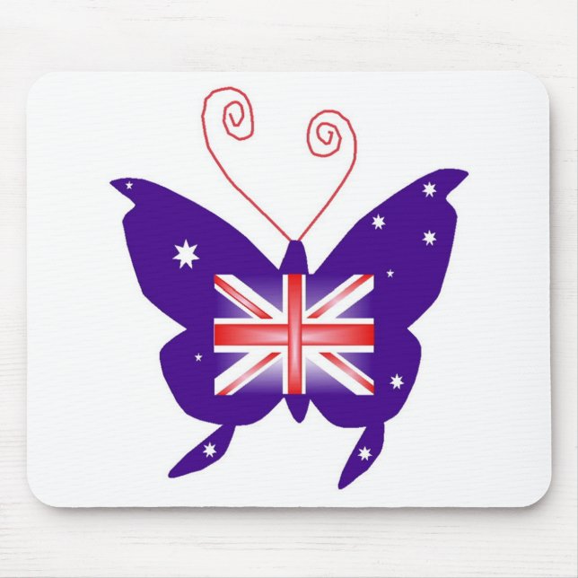 British Diva Butterfly Mouse Mat (Front)