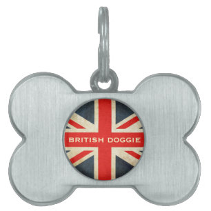 British Doggie Union Jack Posh ID Tag