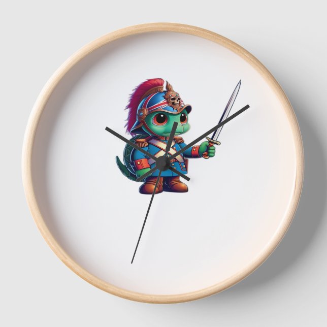 British Dragoon Defender Halloween's Regal Reptile Clock (Front)