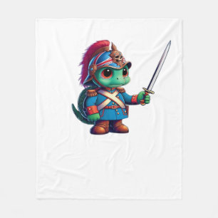 British Dragoon Defender Halloween's Regal Reptile Fleece Blanket