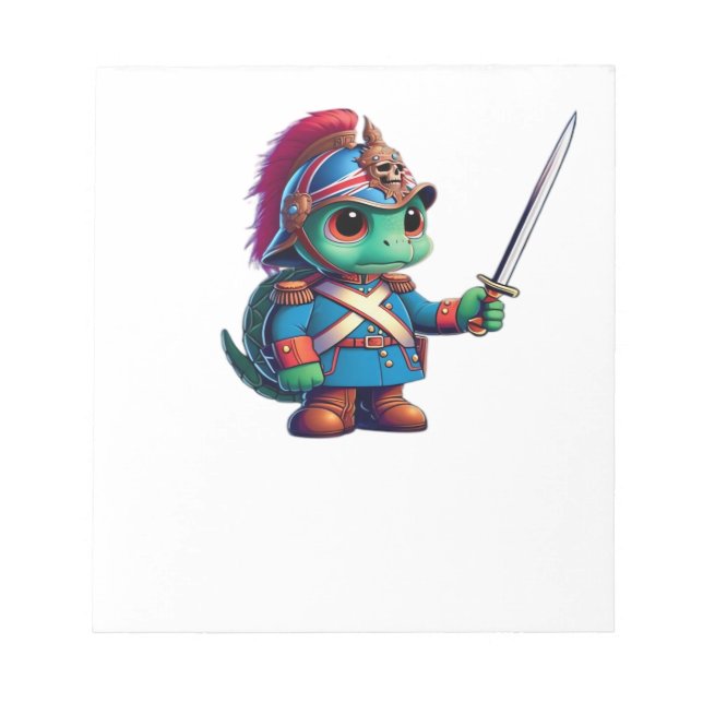 British Dragoon Defender Halloween's Regal Reptile Notepad (Front)