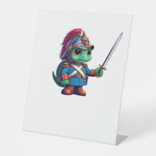 British Dragoon Defender Halloween's Regal Reptile Pedestal Sign