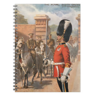 British Dragoons Royal Scots Greys postcard Notebook
