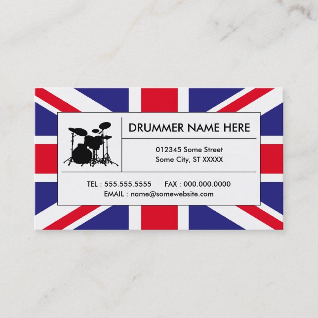 british drums business card (Front)