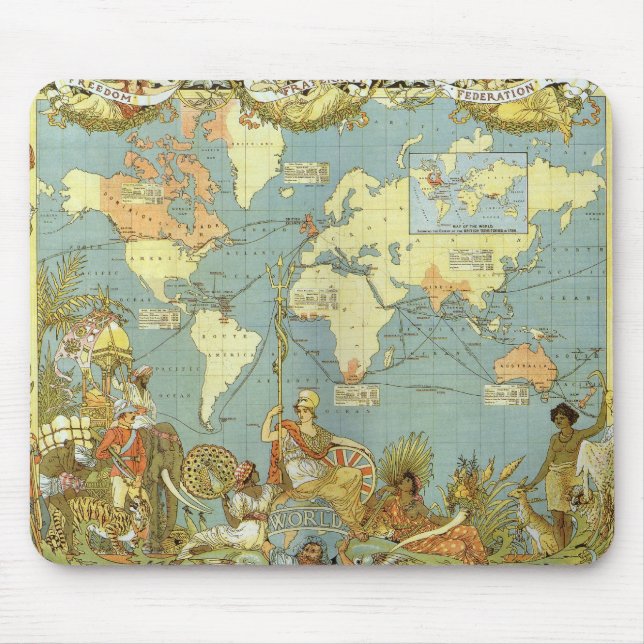 British Empire Map Mouse Mat (Front)