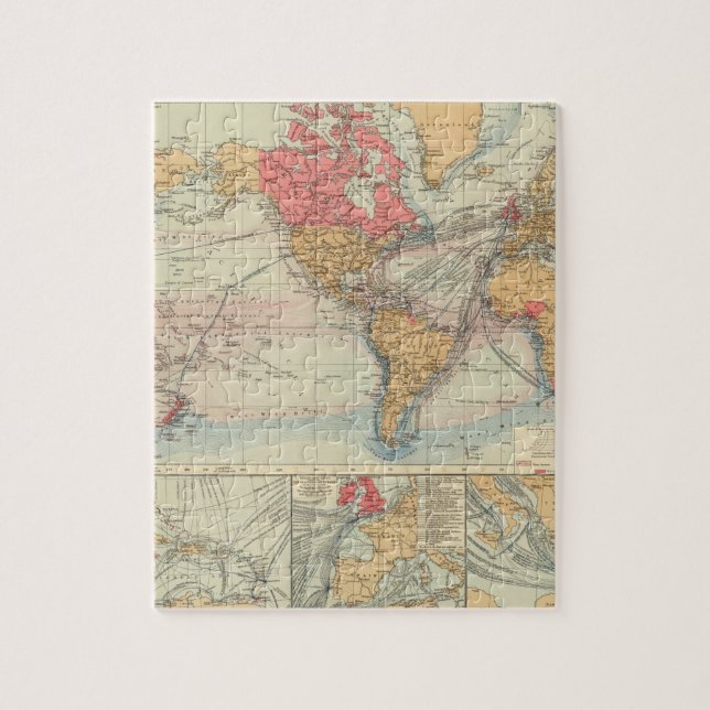 British Empire, routes, currents Jigsaw Puzzle (Vertical)