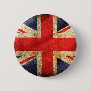 british flag 6 cm round badge