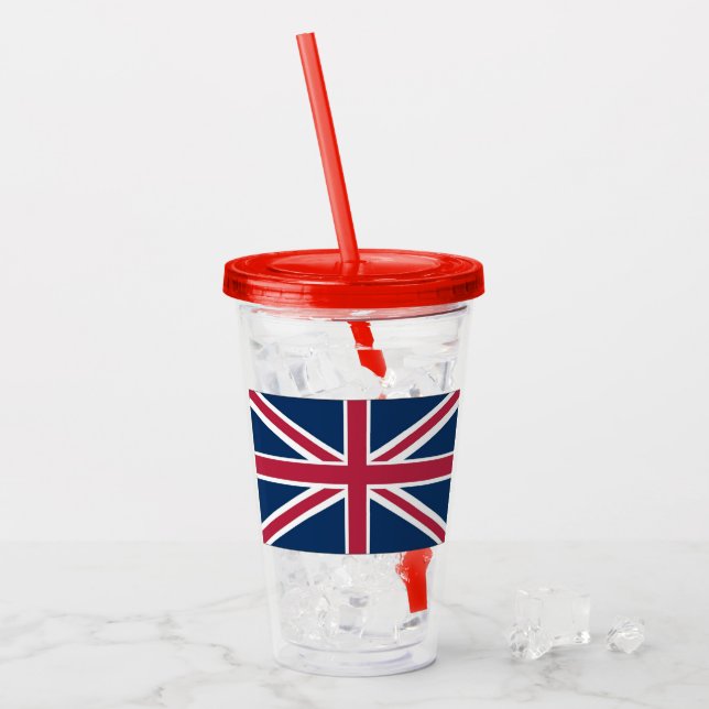 British flag acrylic tumbler (Front Ice)