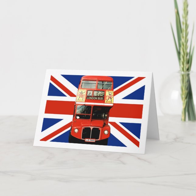 British Flag and London Bus Card (Front)