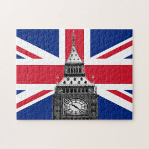 British Flag & Big Ben - London, UK /sports fans Jigsaw Puzzle