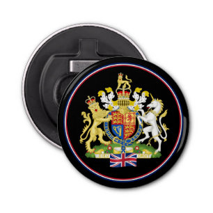 British Flag Bottle Opener, United Kingdom Emblem Bottle Opener
