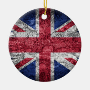 British flag. ceramic tree decoration