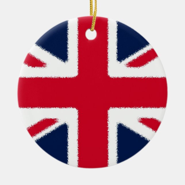 British Flag Ceramic Tree Decoration (Front)