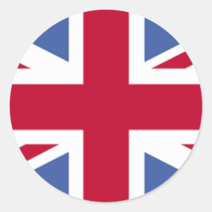 BRITISH FLAG CLASSIC ROUND STICKER