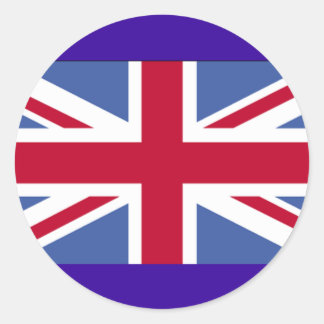 BRITISH FLAG CLASSIC ROUND STICKER