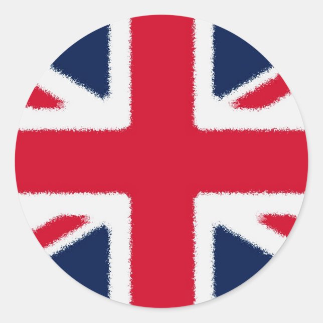British Flag Classic Round Sticker (Front)