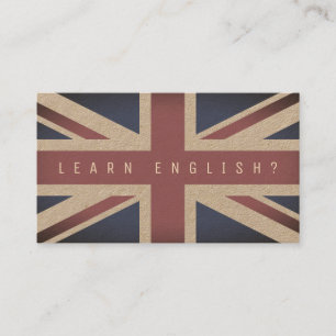 British flag cover look business card