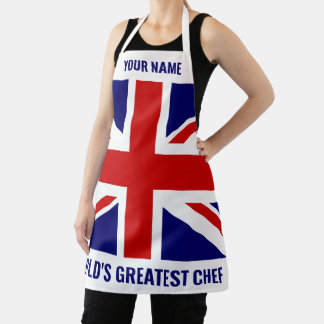 British flag custom BBQ cooking kitchen apron
