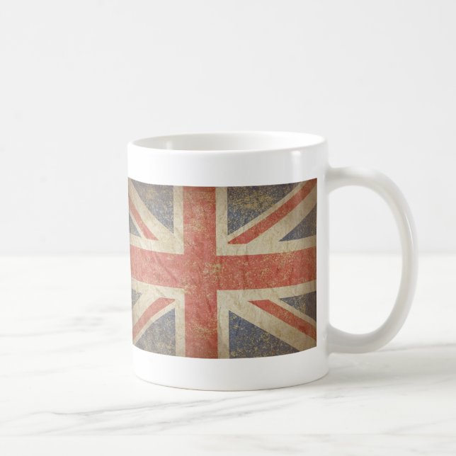 British Flag Distressed Coffee Mug (Right)