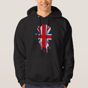 British Flag Distressed Design Men's Hoodie