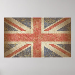 British Flag Distressed Poster