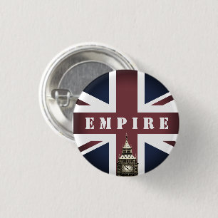 British Flag & Empire, United Kingdom, Big Ben UK 3 Cm Round Badge