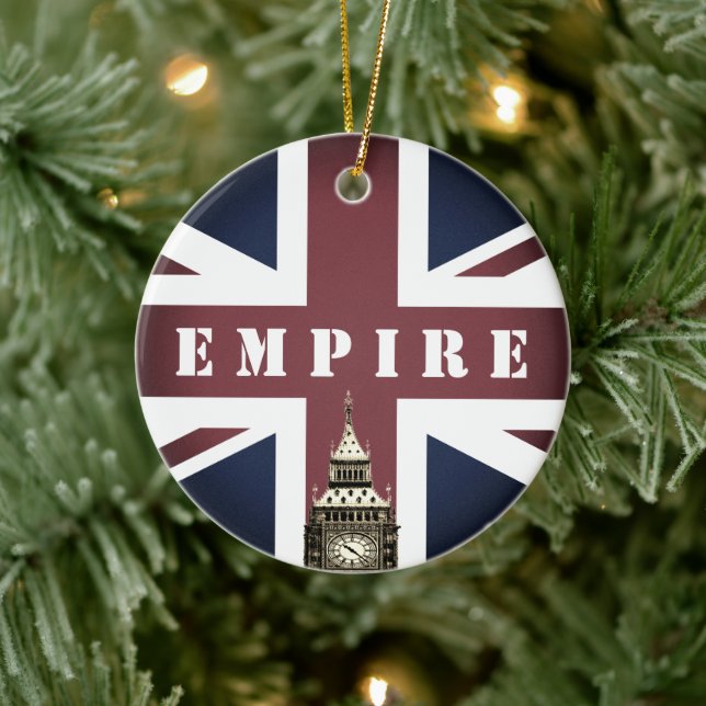 British Flag, Empire, United Kingdom, Big Ben UK Ceramic Tree Decoration (Tree)