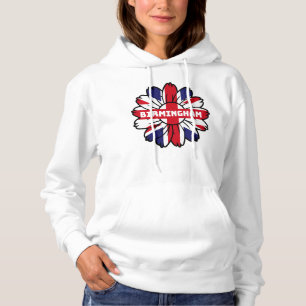 British Flag England UK Sunflower Birmingham Union Hoodie