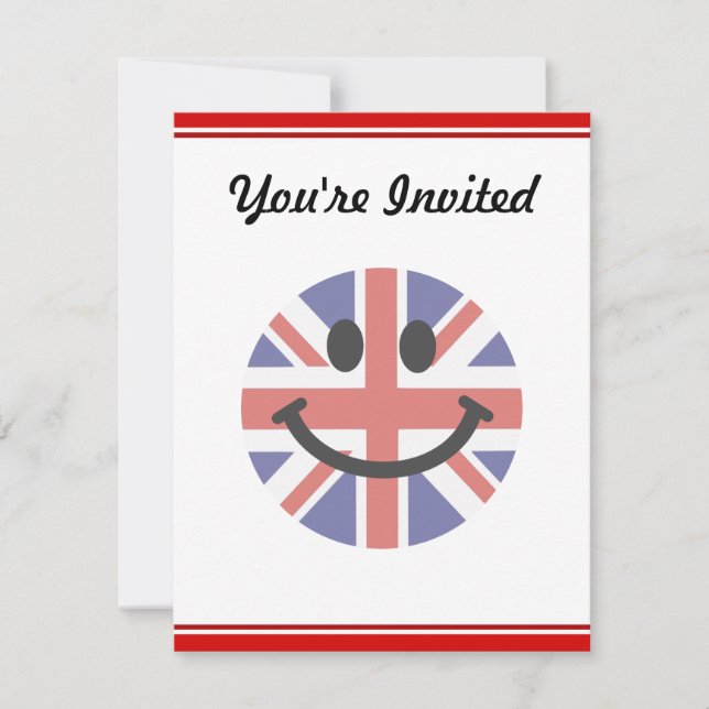 British Flag face Invitation (Front)