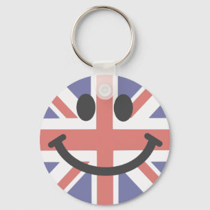 British Flag face Key Ring