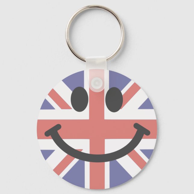 British Flag face Key Ring (Front)