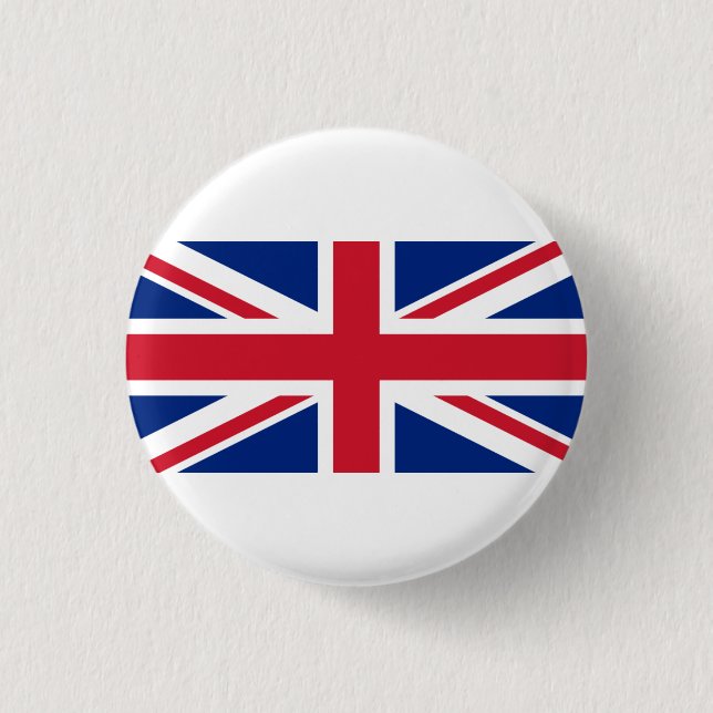 British Flag, Flag of United Kingdom 3 Cm Round Badge (Front)