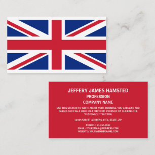 British Flag, Flag of United Kingdom Business Card