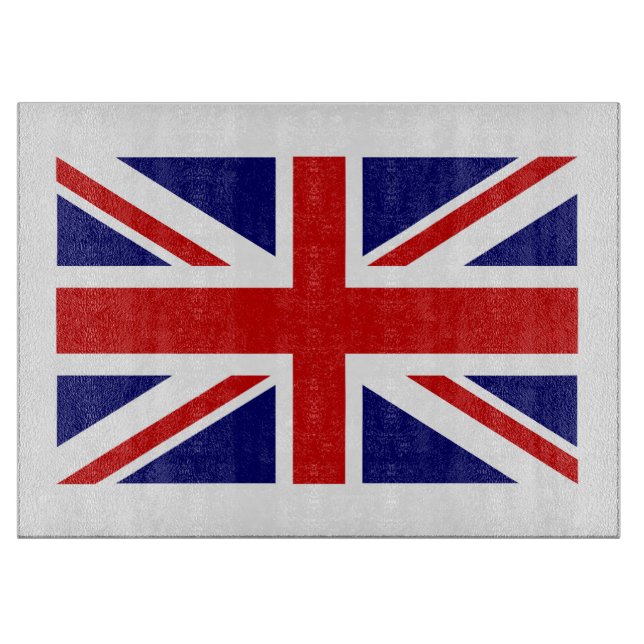 British flag glass cutting board | Union Jack icon (Front)
