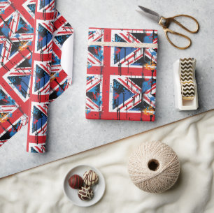 British Flag Graffiti Art Wrapping Paper
