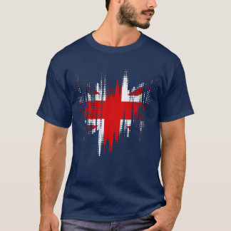 British Flag Grunge Design Men's Navy T-Shirt