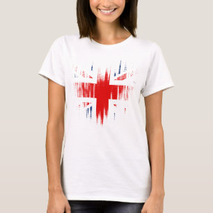 British Flag Grunge Design Women's White T-Shirt