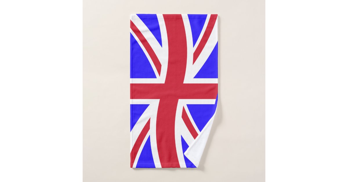 British flag hand towel Zazzle