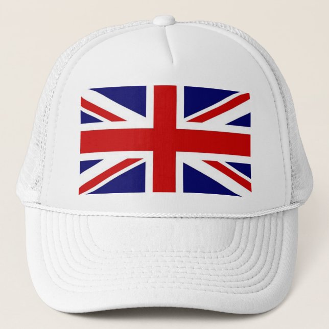 British flag hat, for sale ! trucker hat (Front)