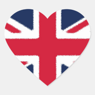 British Flag Heart Sticker