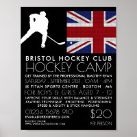 British Flag, Hockey Player, Camp Advertising