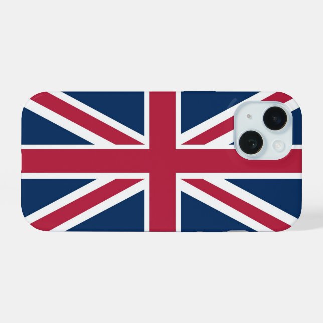 British flag iPhone 15 case (Back Horizontal)