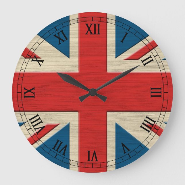 british flag large clock (Front)